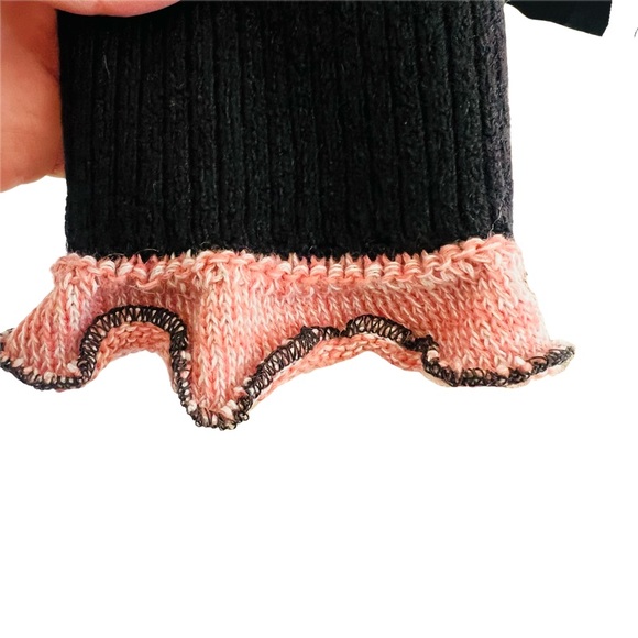 NWOT CIRCUS HOTEL Oversized Denim Jacket Crochet Sleeves in Black Size XS - Picture 6 of 16